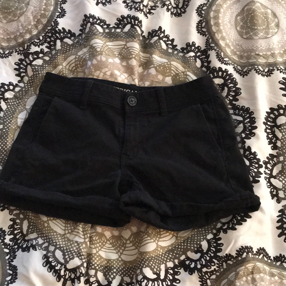 black american eagle jean shorts